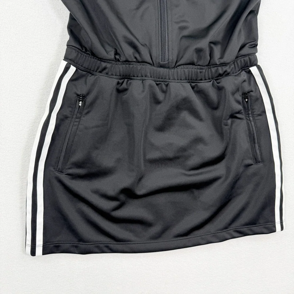 Adidas‎ Kids Firebird Dress Skirt Romper Size M Black White 3-Stripe JD3535